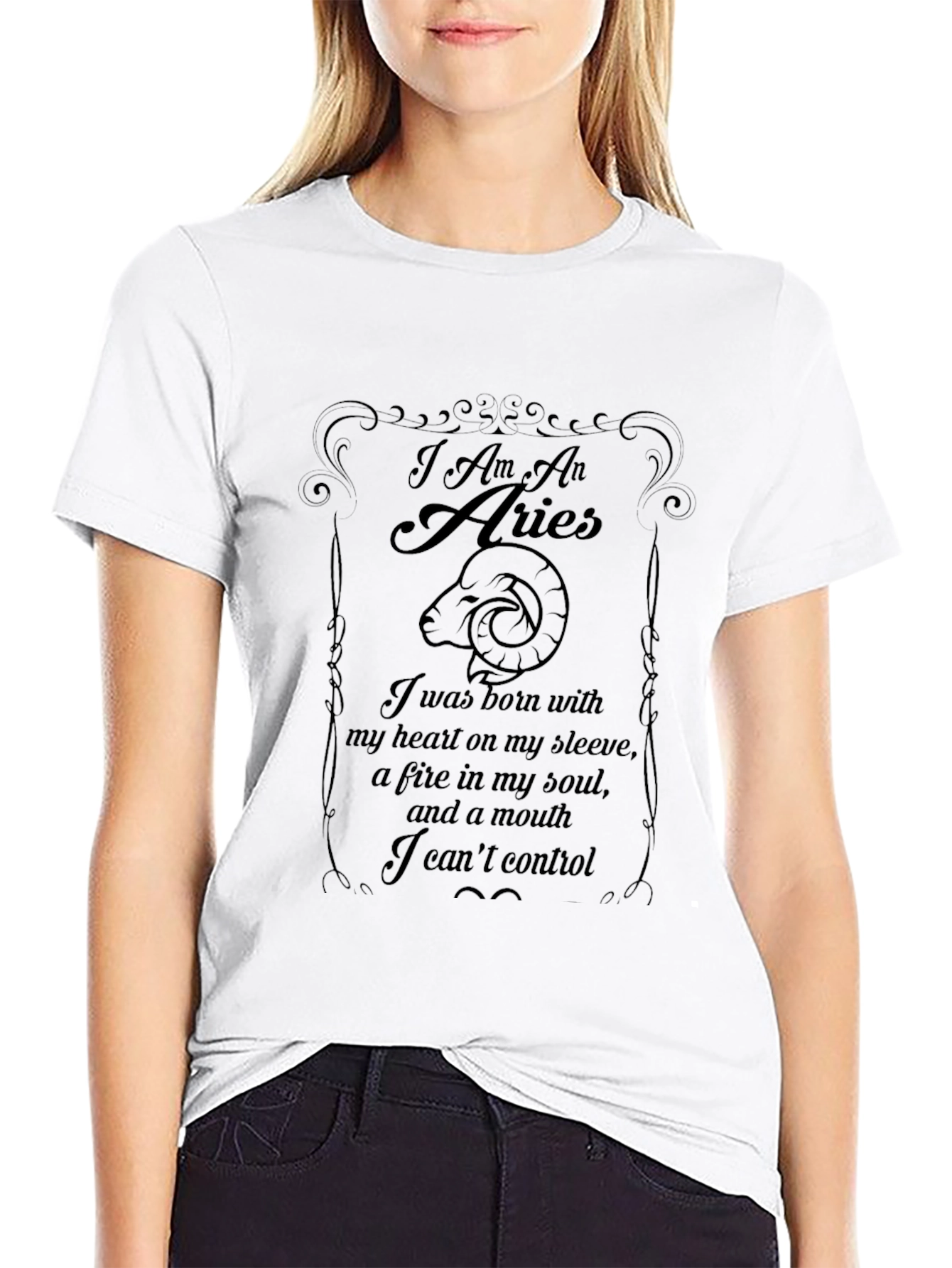 Aries Zodiac Graphic T-Shirt - Expressive Star Sign Tee