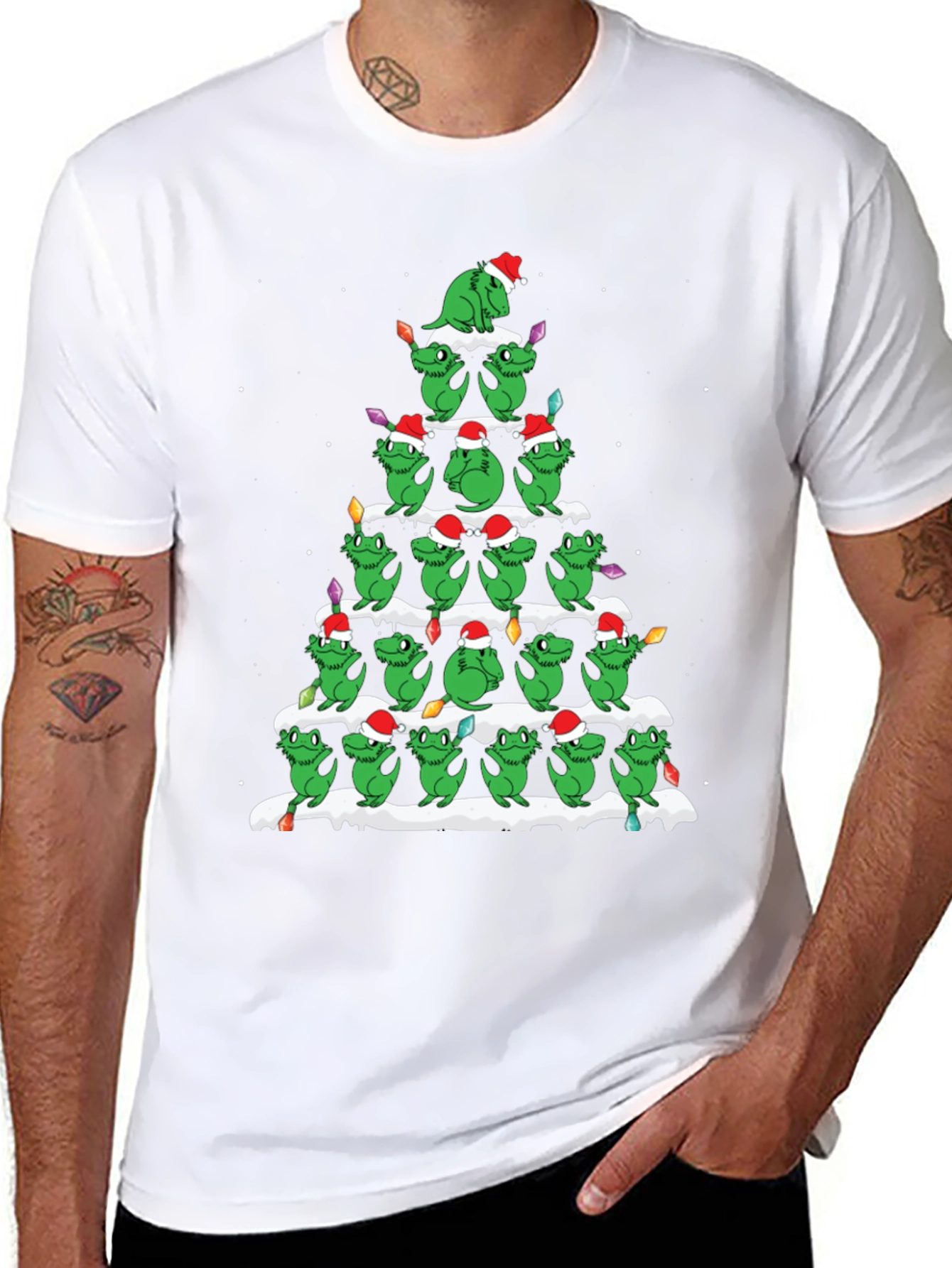 Festive Grinch Christmas Tree T-Shirt