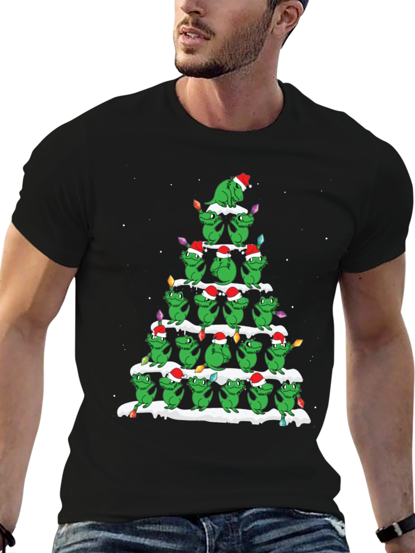 Festive Grinch Christmas Tree T-Shirt