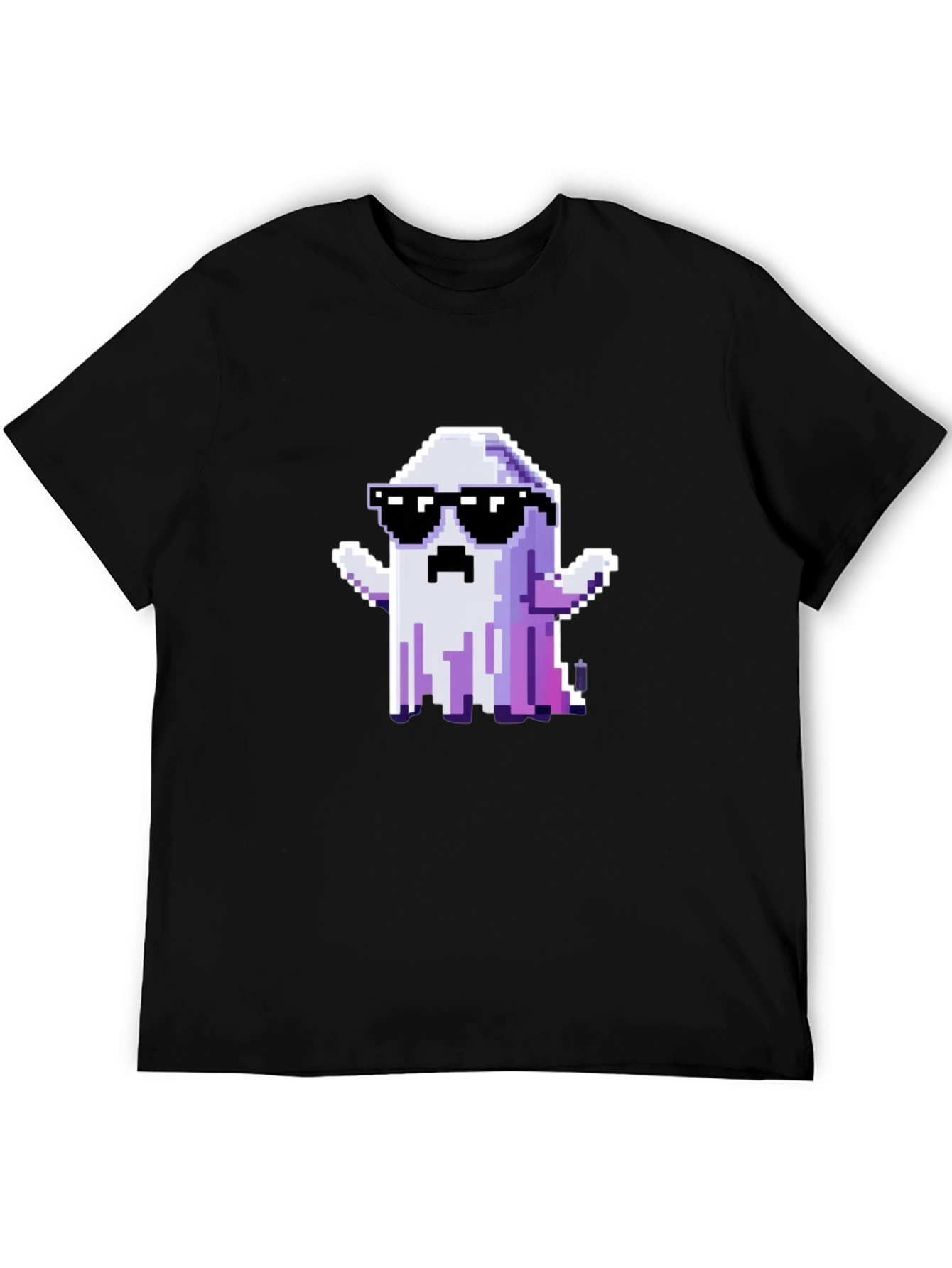 Cool Pixel Ghost Graphic T-Shirt