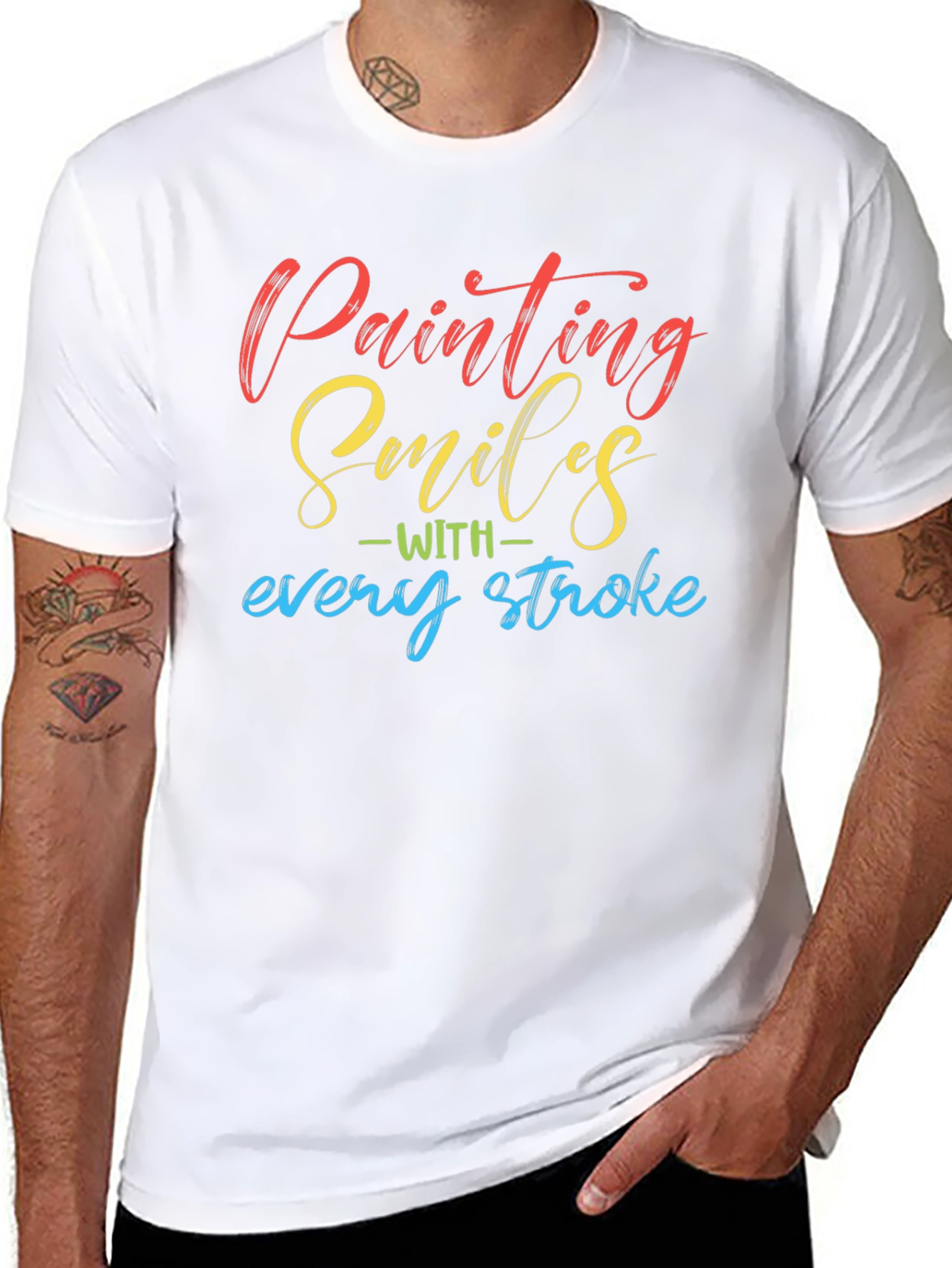 Painting Smiles T-Shirt - Artistic Design