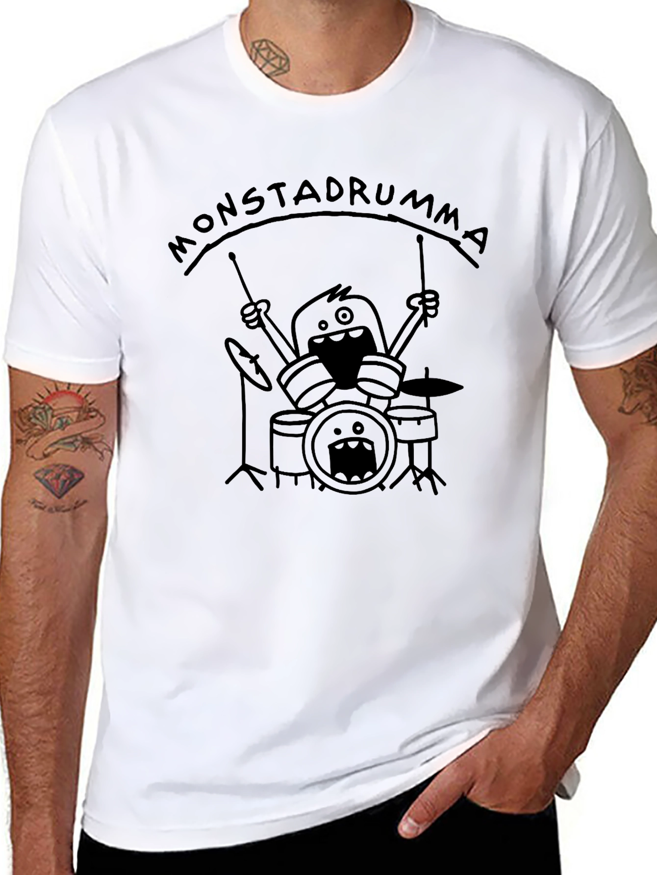 Monstadrumma Drummer Monster Black T-Shirt