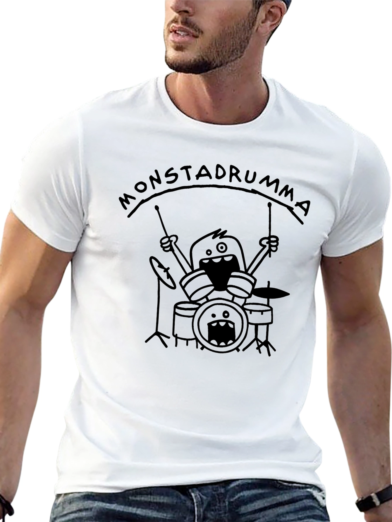Monstadrumma Drummer Monster Black T-Shirt
