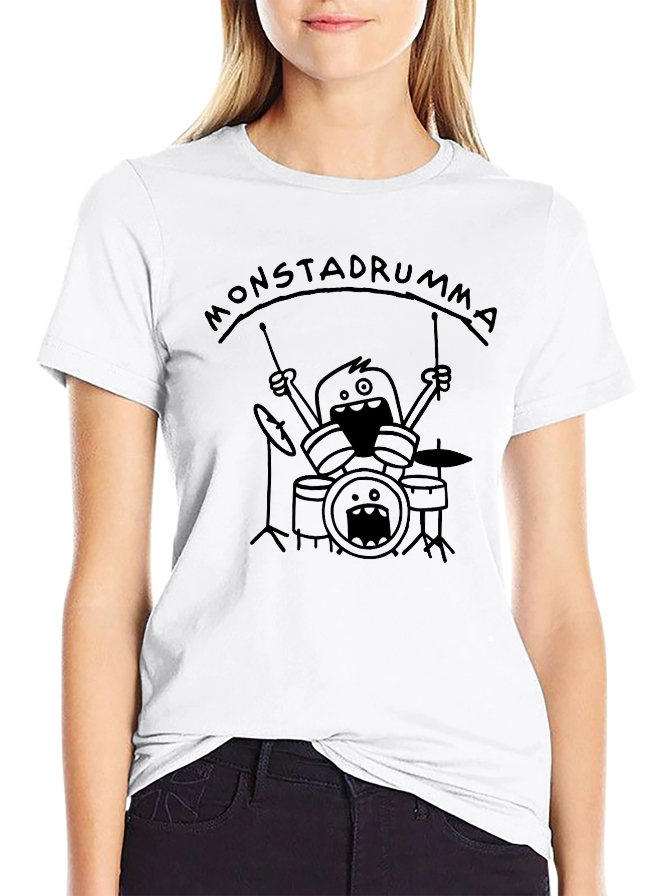 Monstadrumma Drummer Monster Black T-Shirt