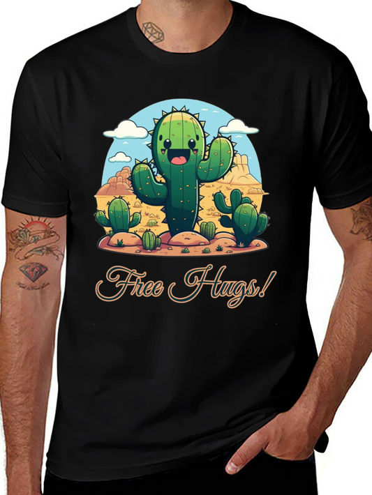 Free Hugs Cactus T-Shirt - Desert Fun!