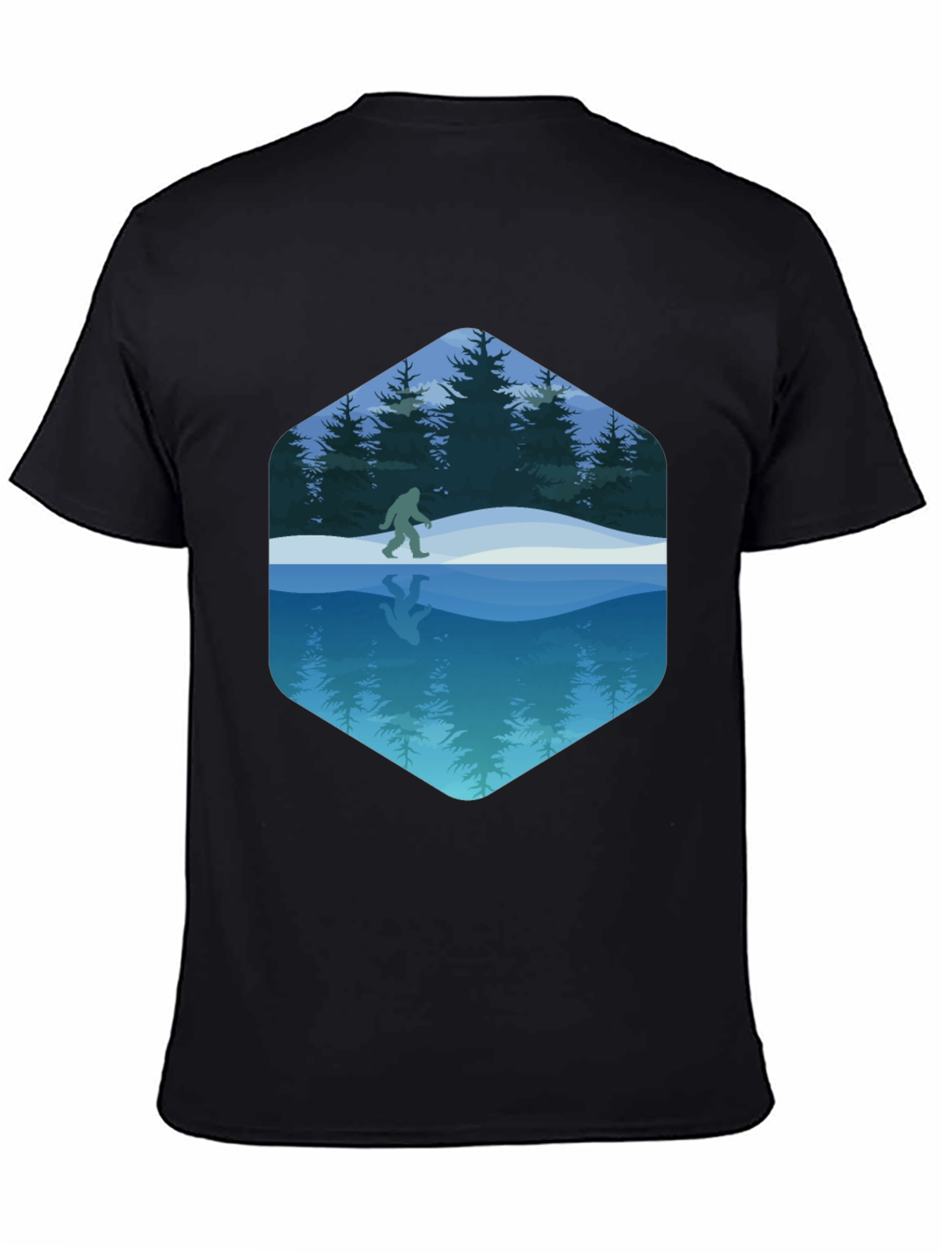 Bigfoot Reflection Graphic Tee - Black