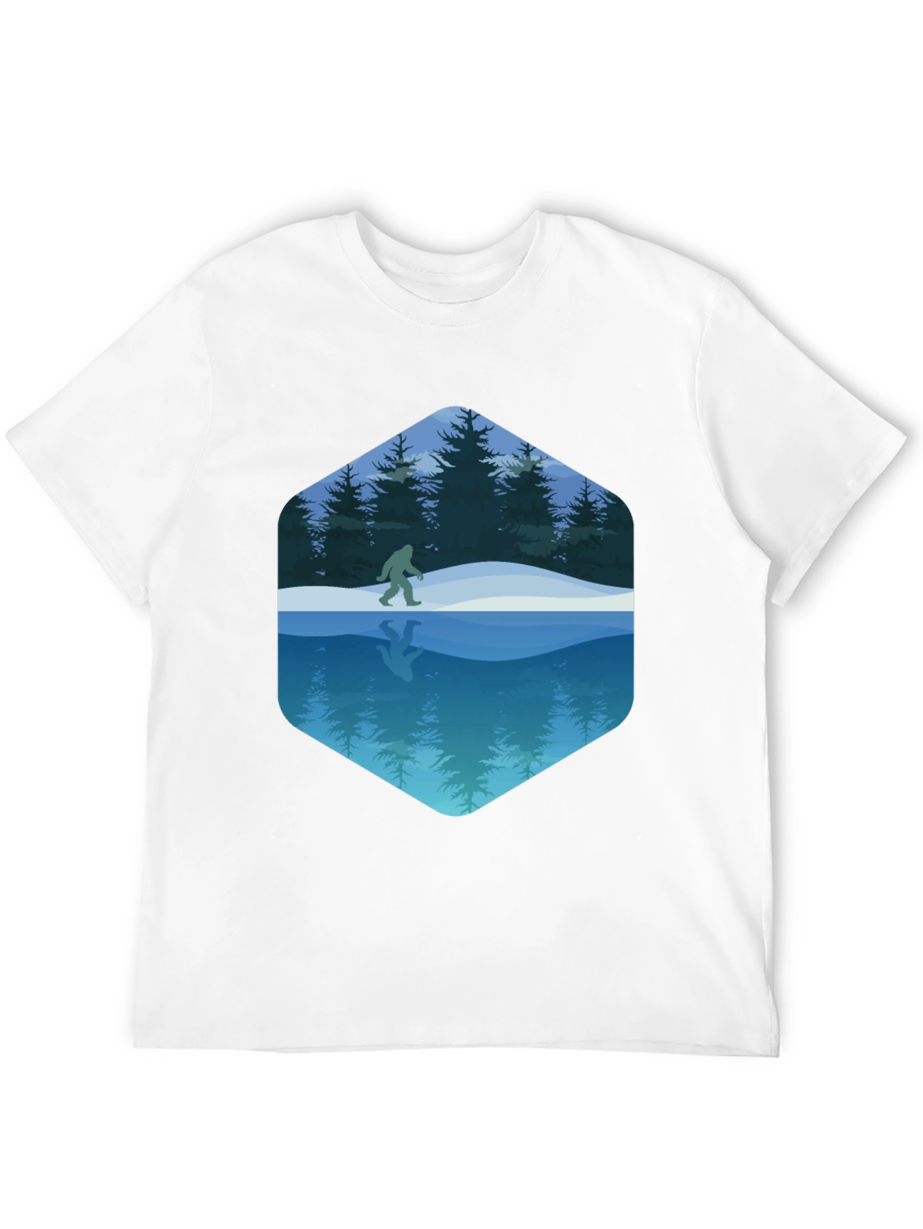 Bigfoot Reflection Graphic Tee - Black