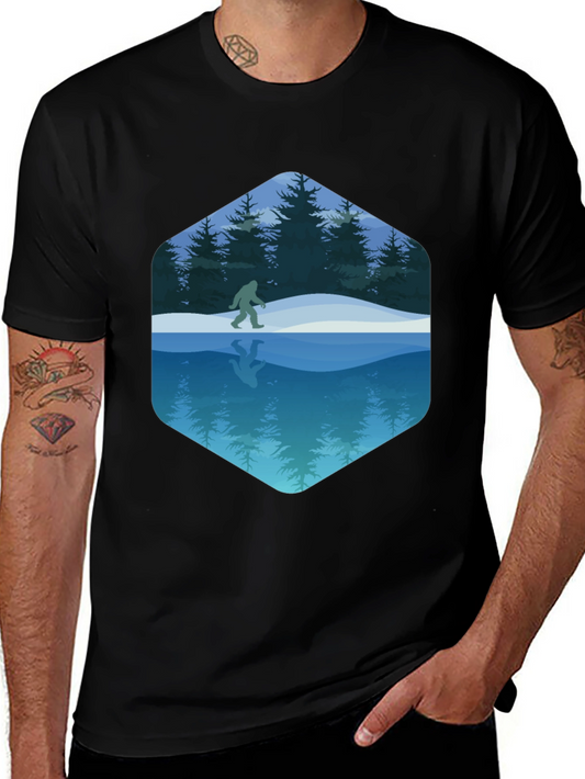 Bigfoot Reflection Graphic Tee - Black
