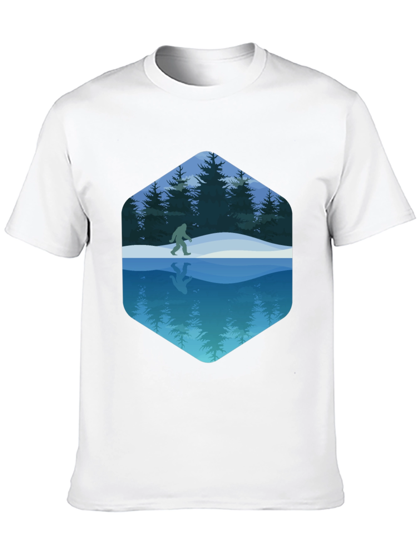 Bigfoot Reflection Graphic Tee - Black