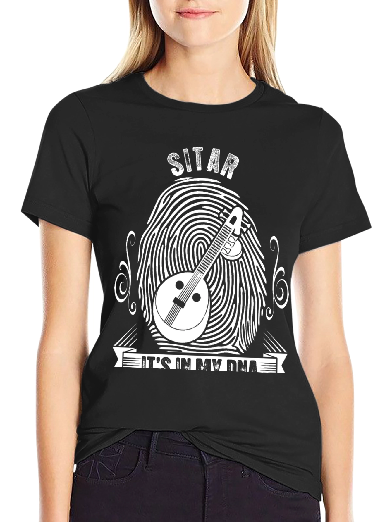 Sitar DNA T-Shirt - Musical Instrument Tee