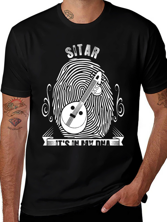Sitar DNA T-Shirt - Musical Instrument Tee