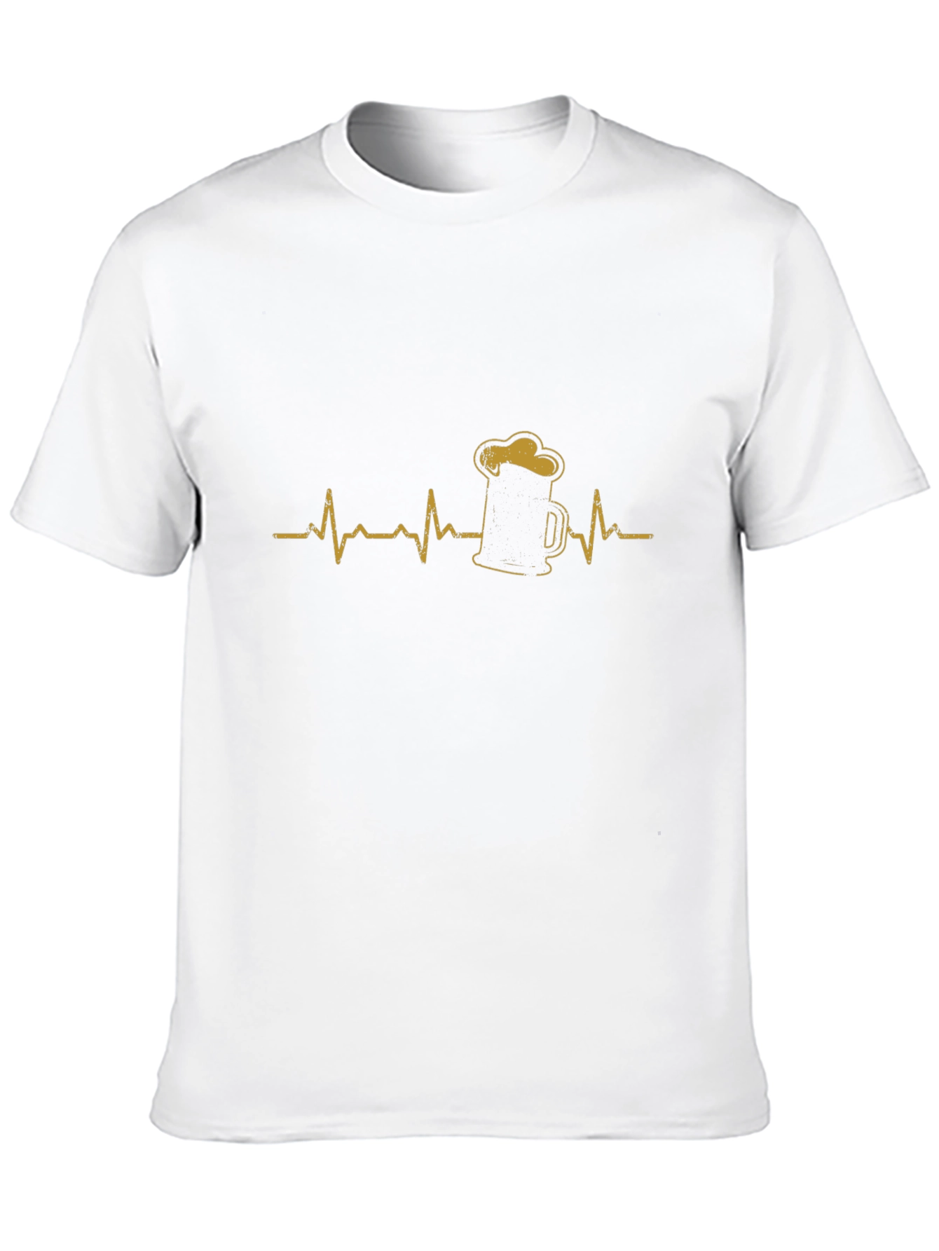 Beer Heartbeat Graphic Tee - Soft Cotton Blend