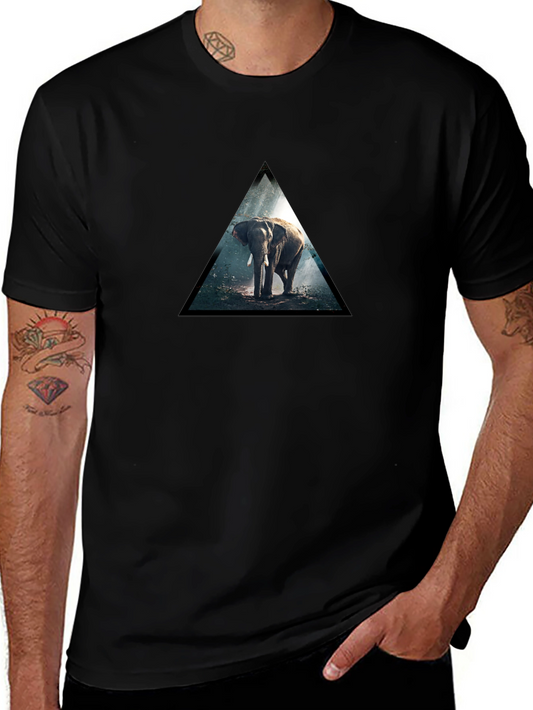 Elephant Triangle Black T-Shirt