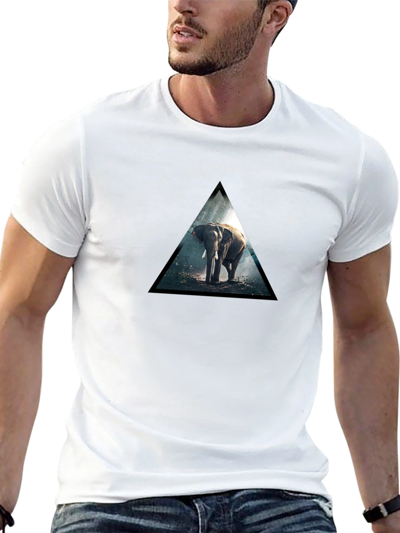 Elephant Triangle Black T-Shirt
