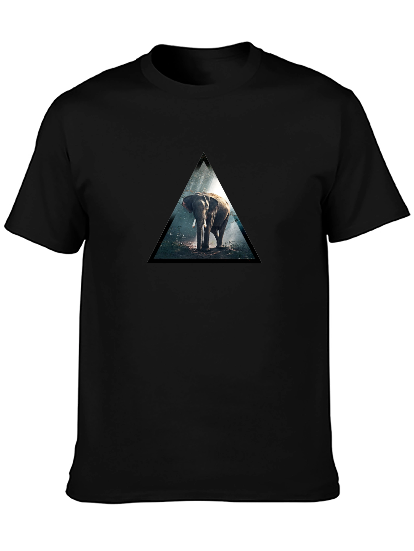 Elephant Triangle Black T-Shirt
