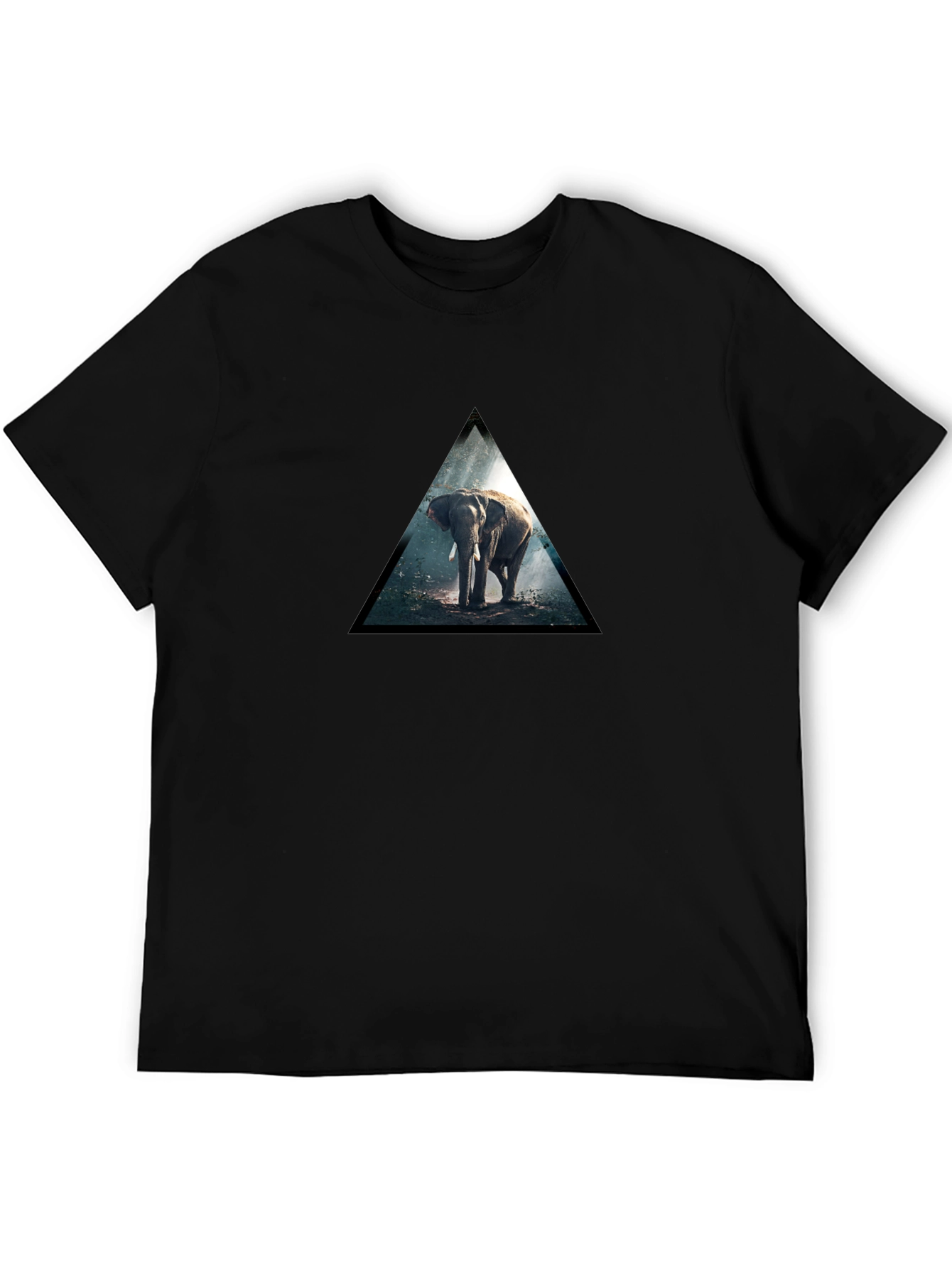 Elephant Triangle Black T-Shirt