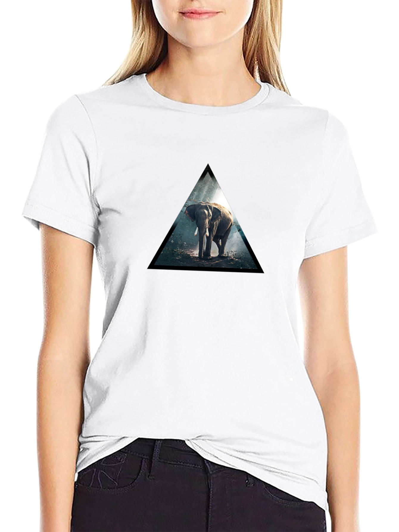 Elephant Triangle Black T-Shirt