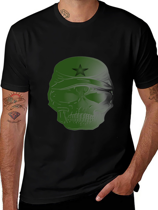 Edgy Skull T-Shirt with Star Bandana