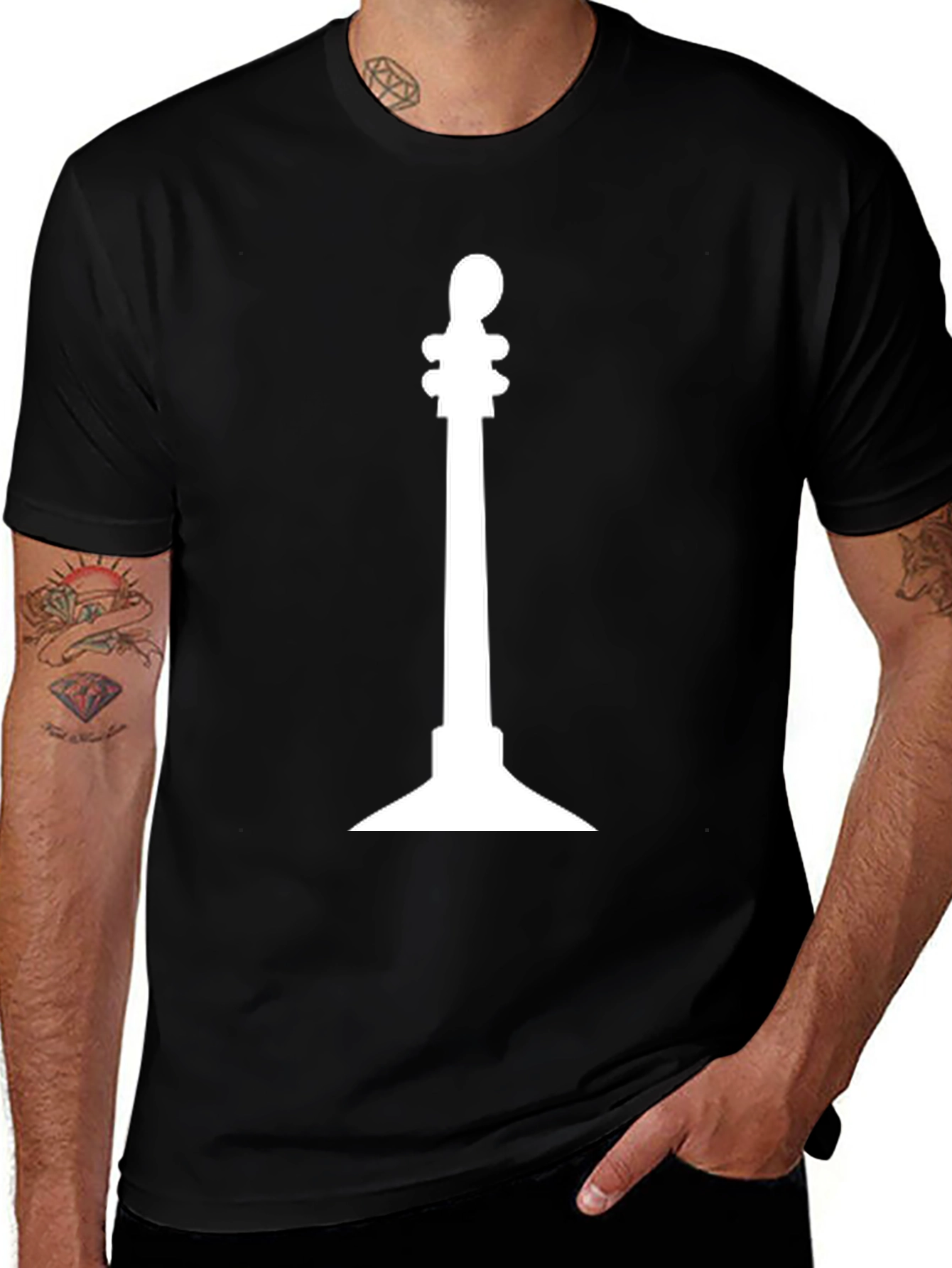Violin Stand Graphic Tee - Musician Style