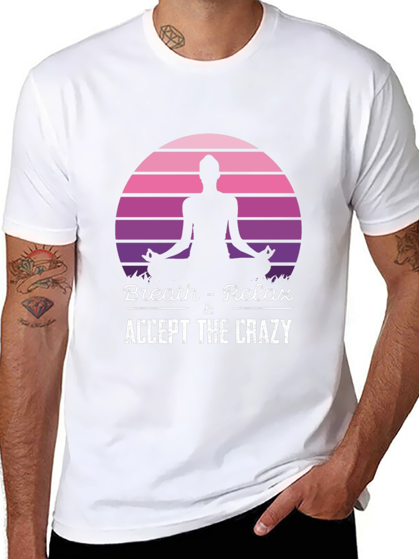 Breath & Relax Yoga T-Shirt: Accept The Crazy!