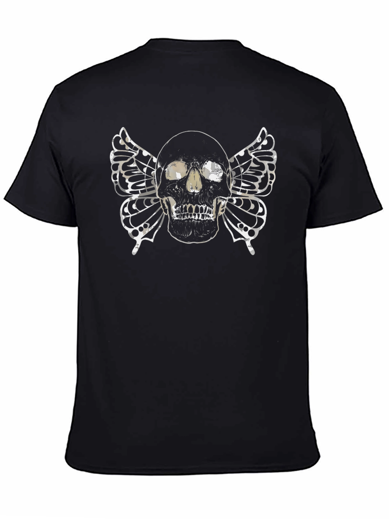 Skull with Butterfly Wings Graphic T-Shirt