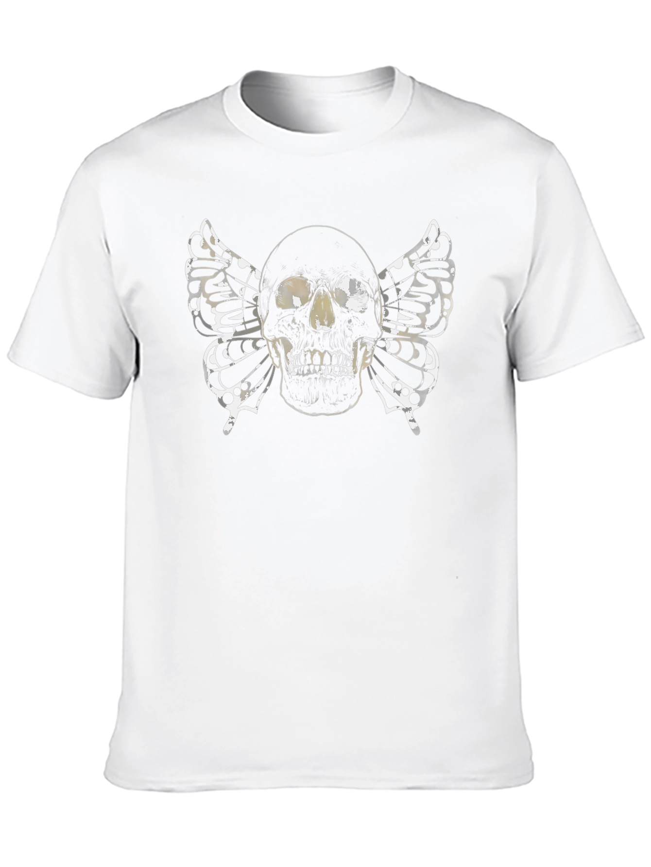 Skull with Butterfly Wings Graphic T-Shirt