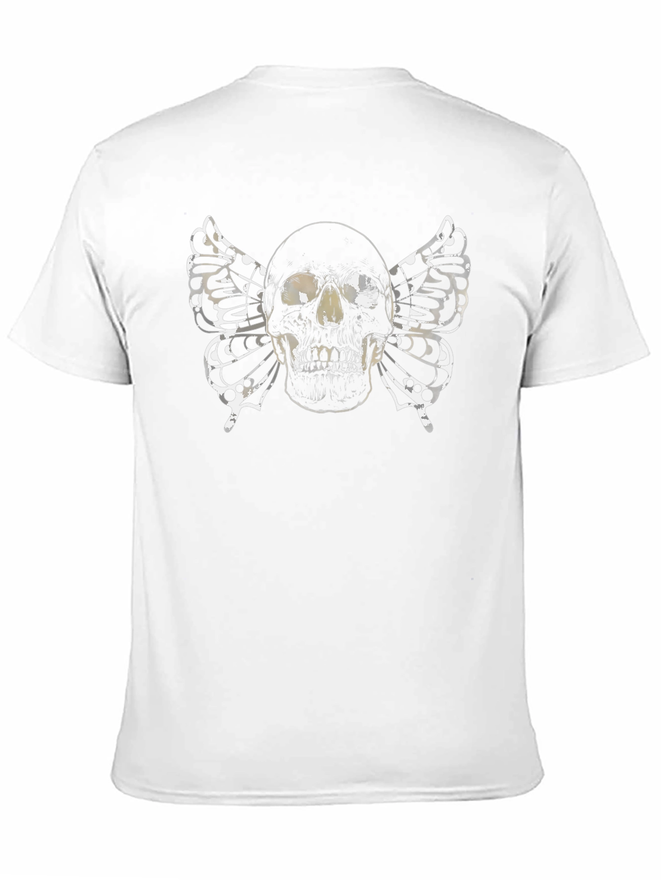 Skull with Butterfly Wings Graphic T-Shirt