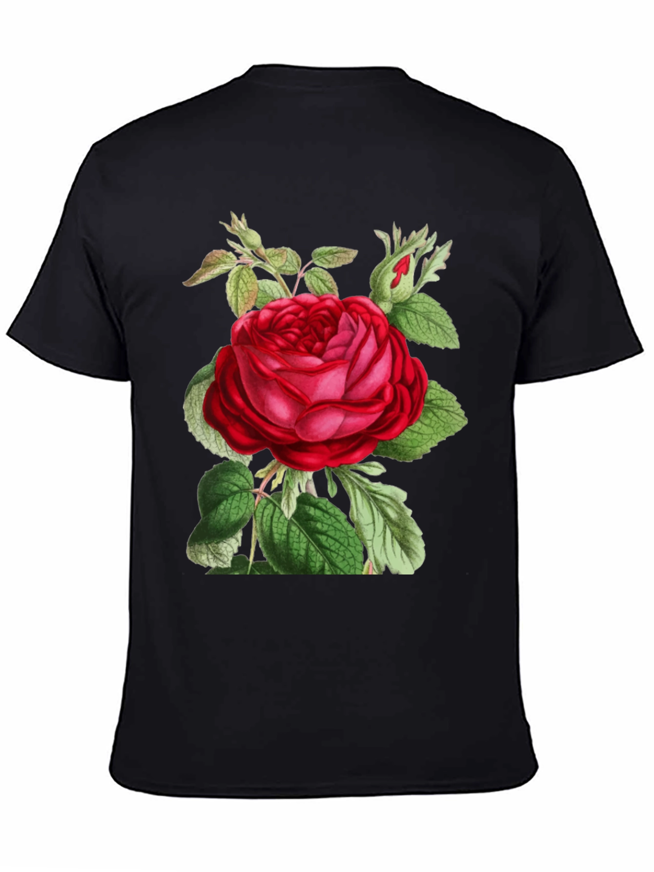 Red Rose Graphic T-Shirt - Botanical Design