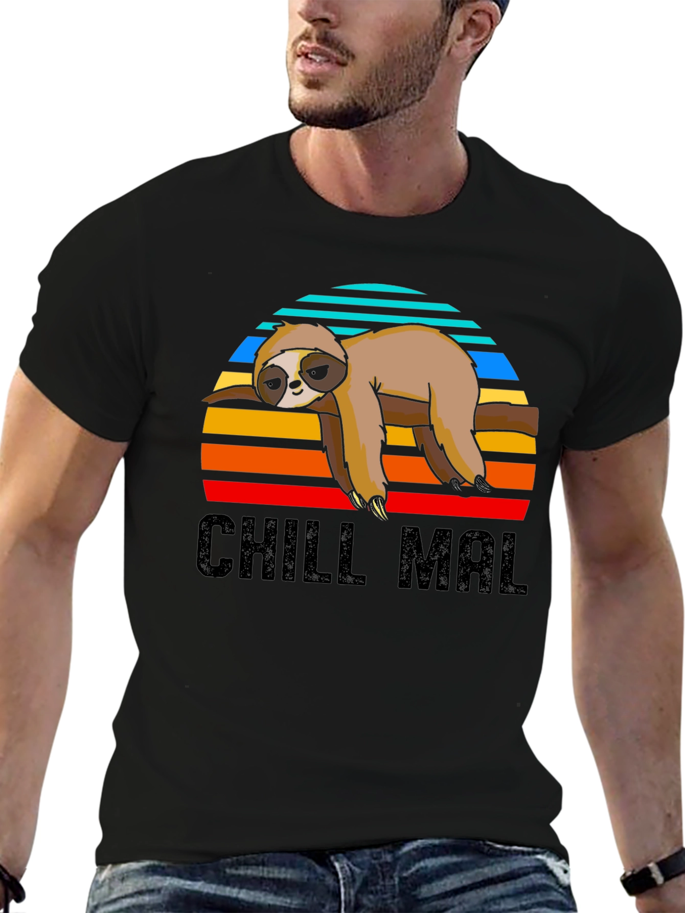 Chill Sloth Graphic T-Shirt - Relaxed Vibe