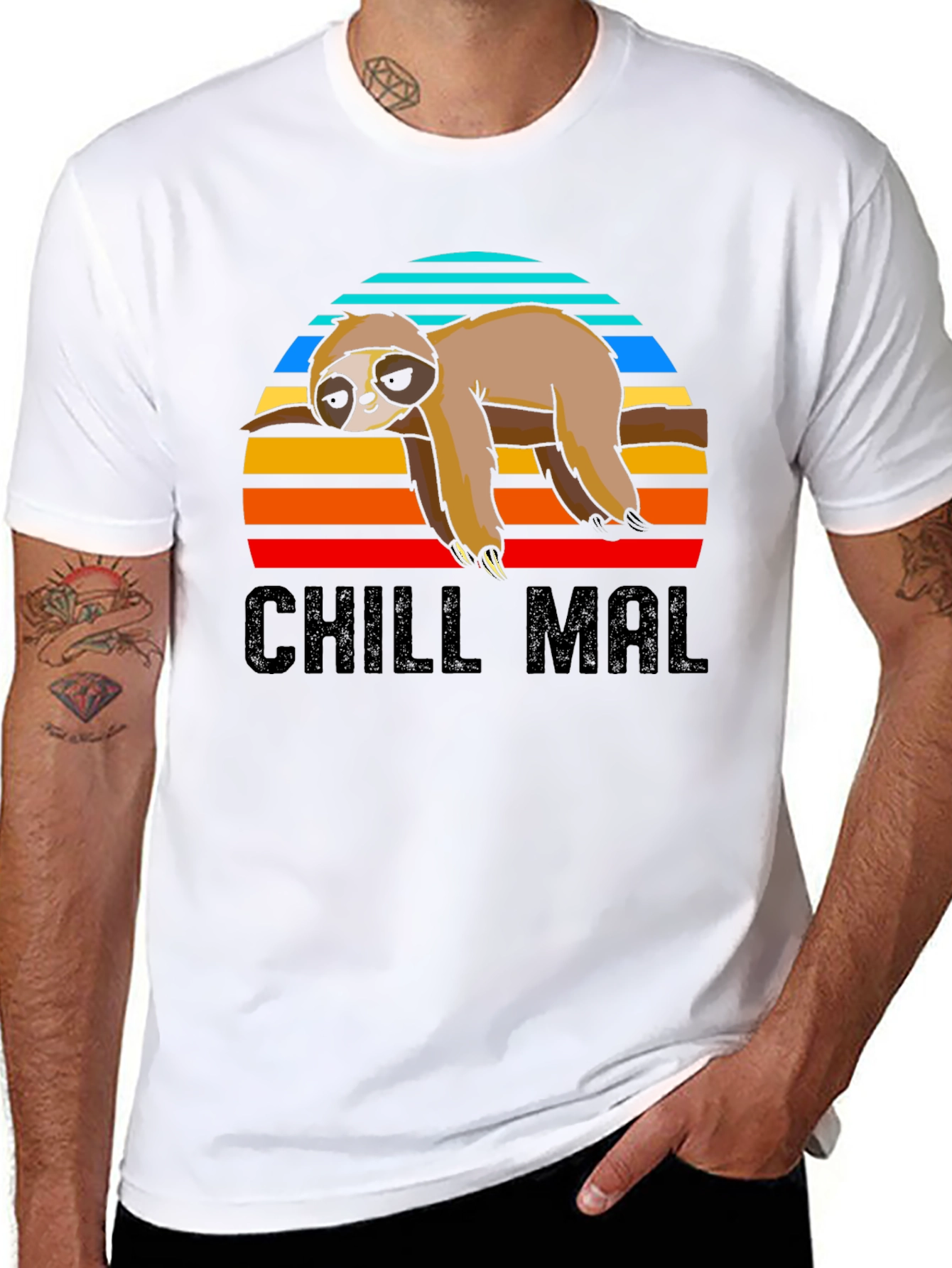 Chill Sloth Graphic T-Shirt - Relaxed Vibe
