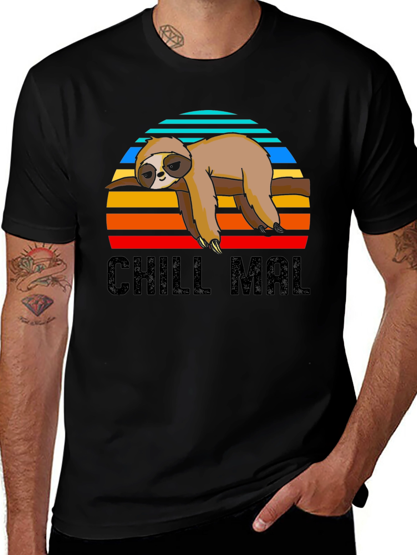 Chill Sloth Graphic T-Shirt - Relaxed Vibe