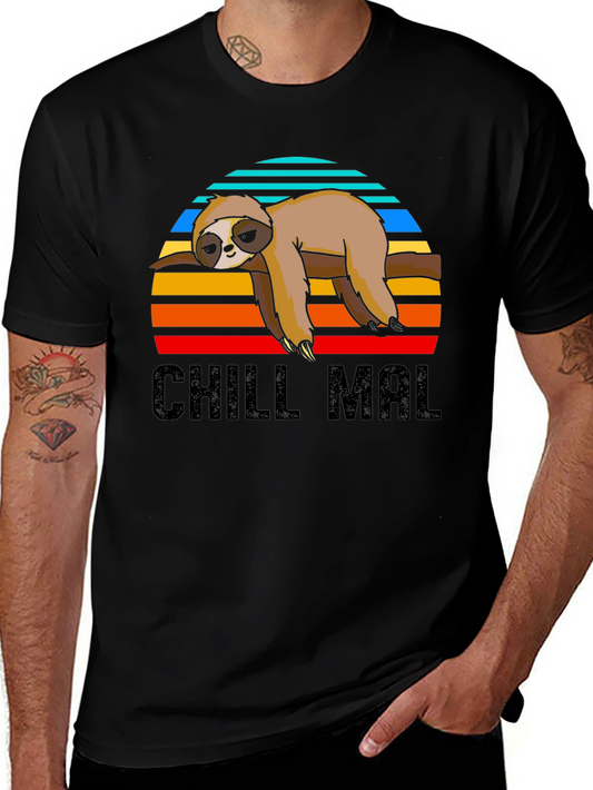 Chill Sloth Graphic T-Shirt - Relaxed Vibe