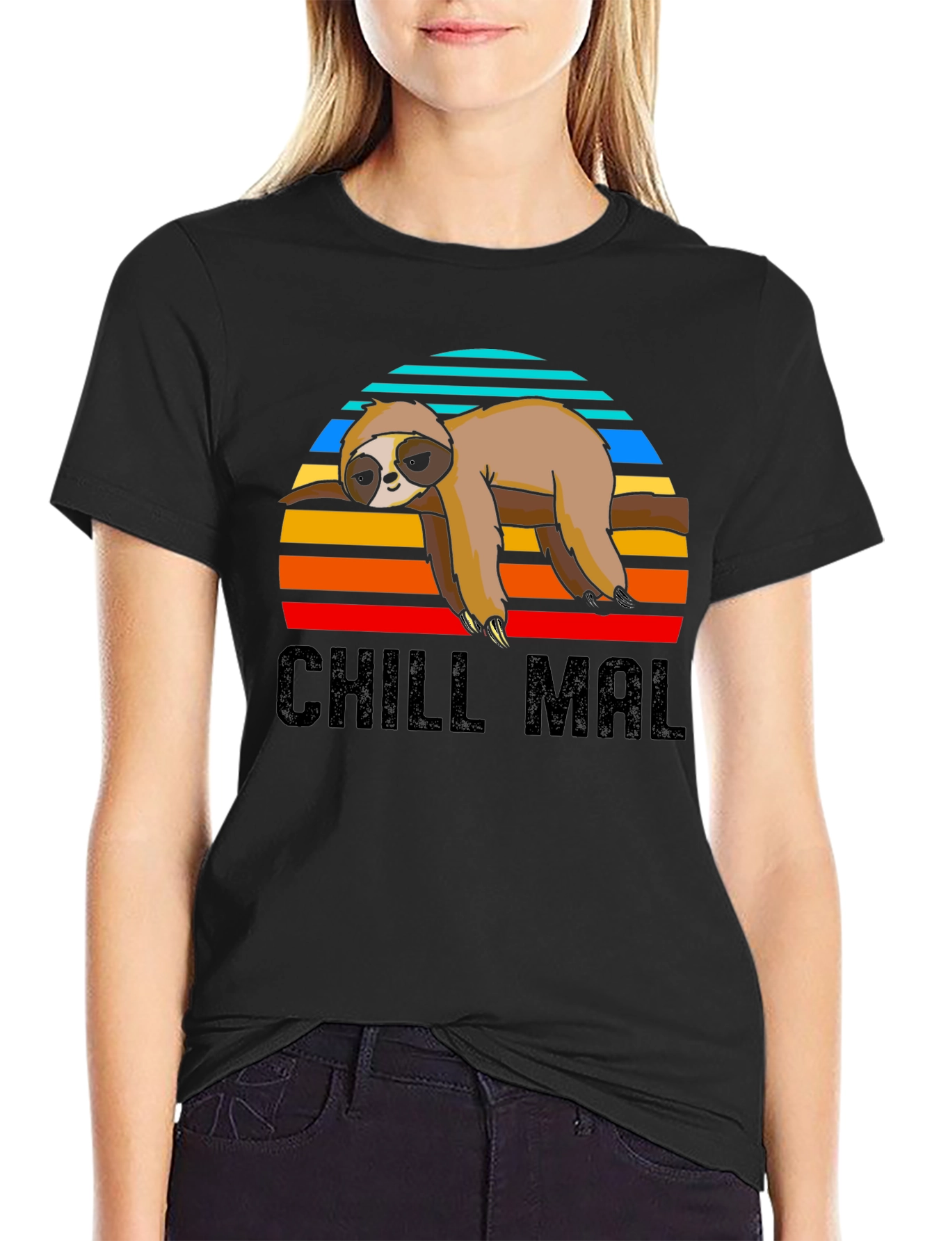 Chill Sloth Graphic T-Shirt - Relaxed Vibe