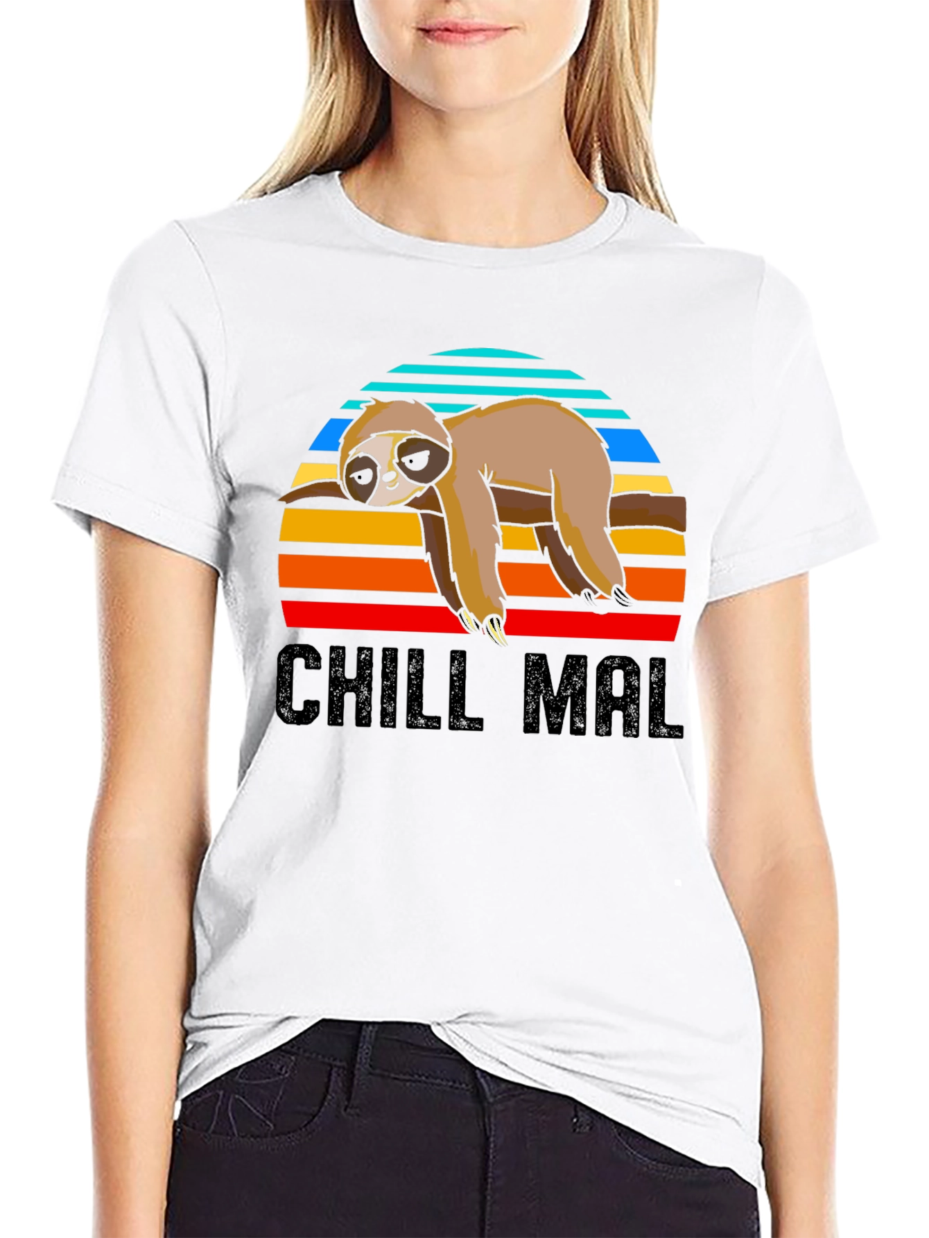 Chill Sloth Graphic T-Shirt - Relaxed Vibe