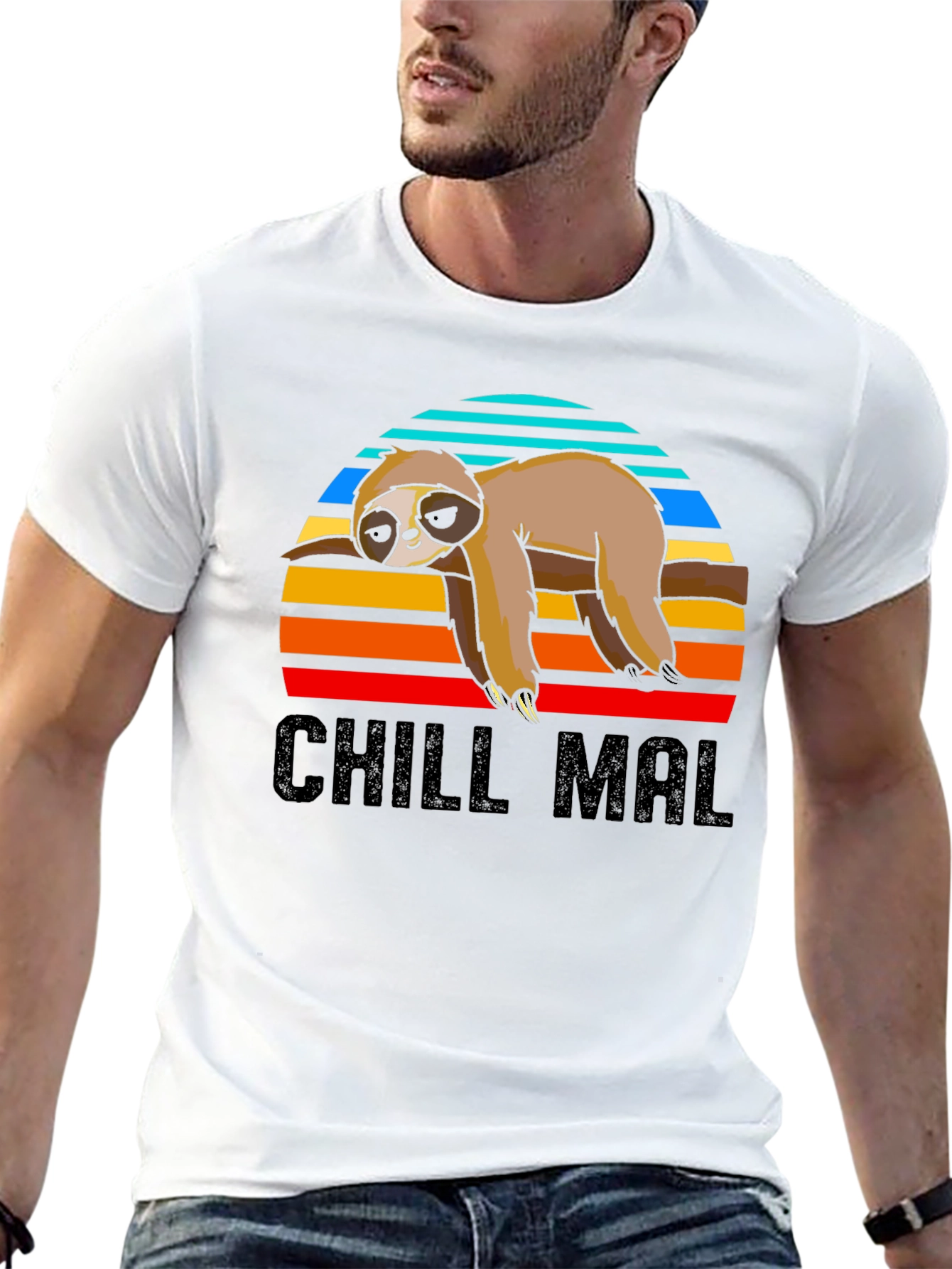 Chill Sloth Graphic T-Shirt - Relaxed Vibe