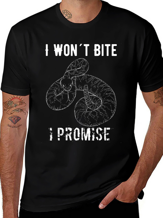 I Wont Bite Snake Graphic T-Shirt - Funny Tee