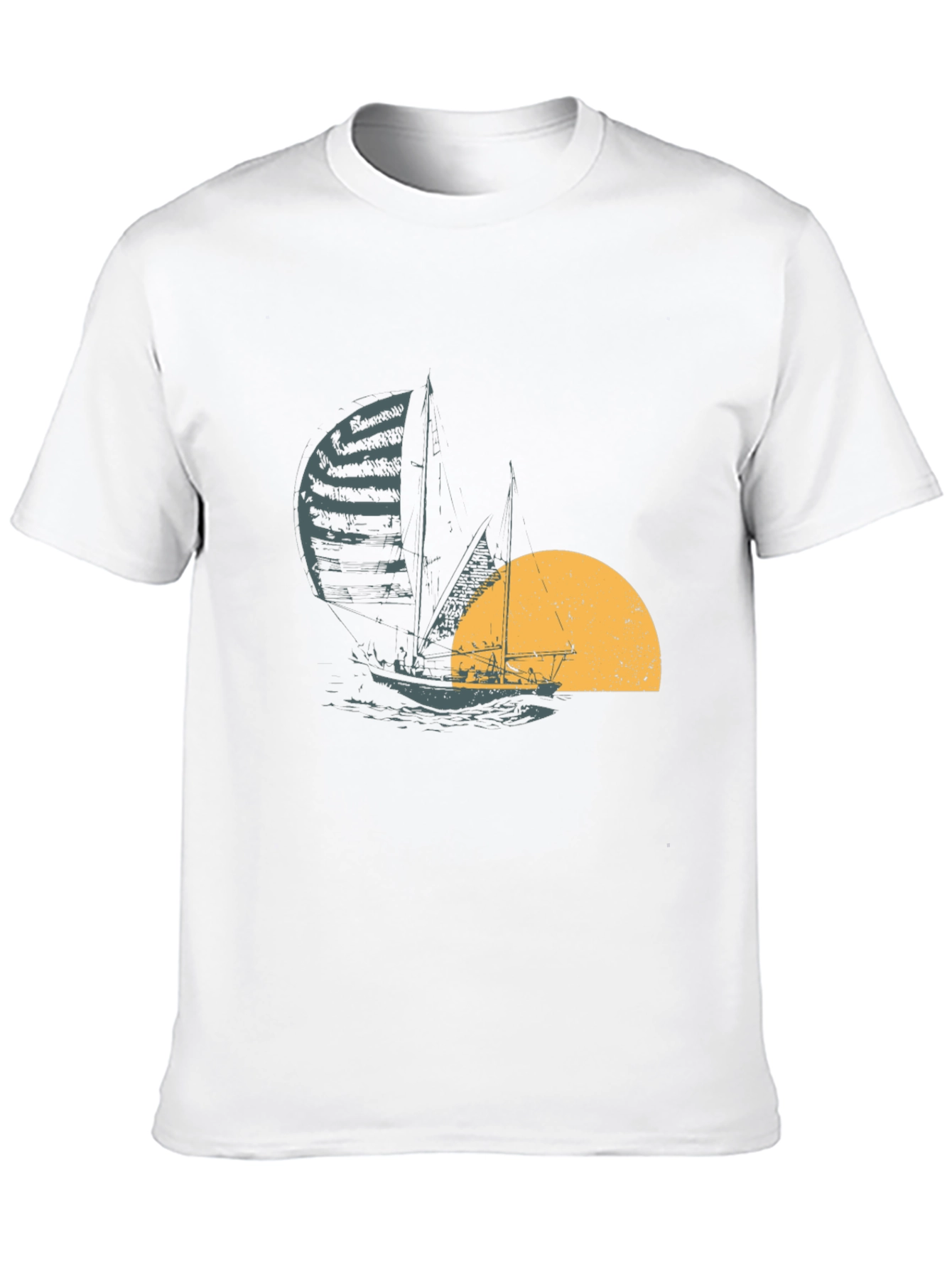 Sailing at Sunset Black T-Shirt
