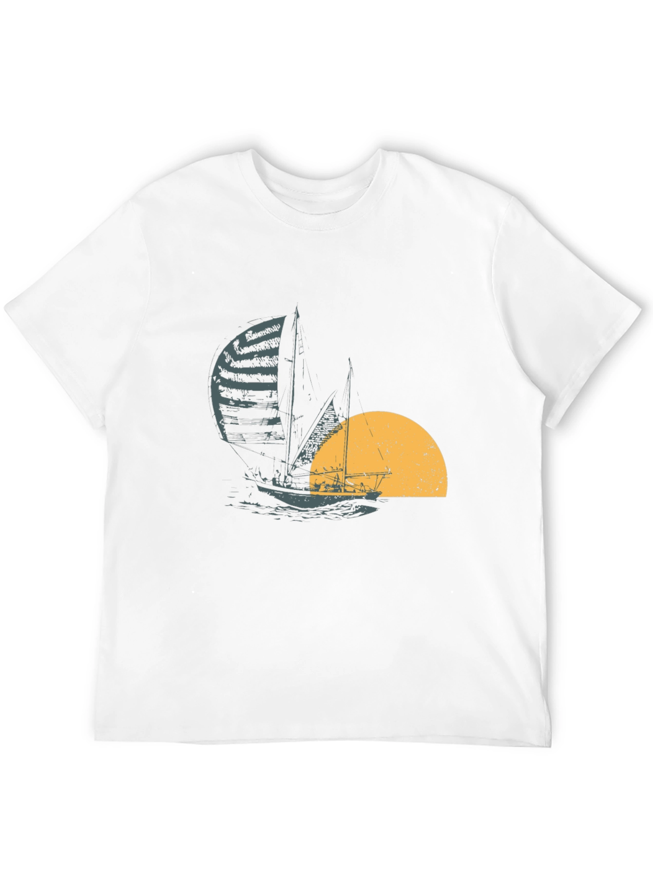 Sailing at Sunset Black T-Shirt