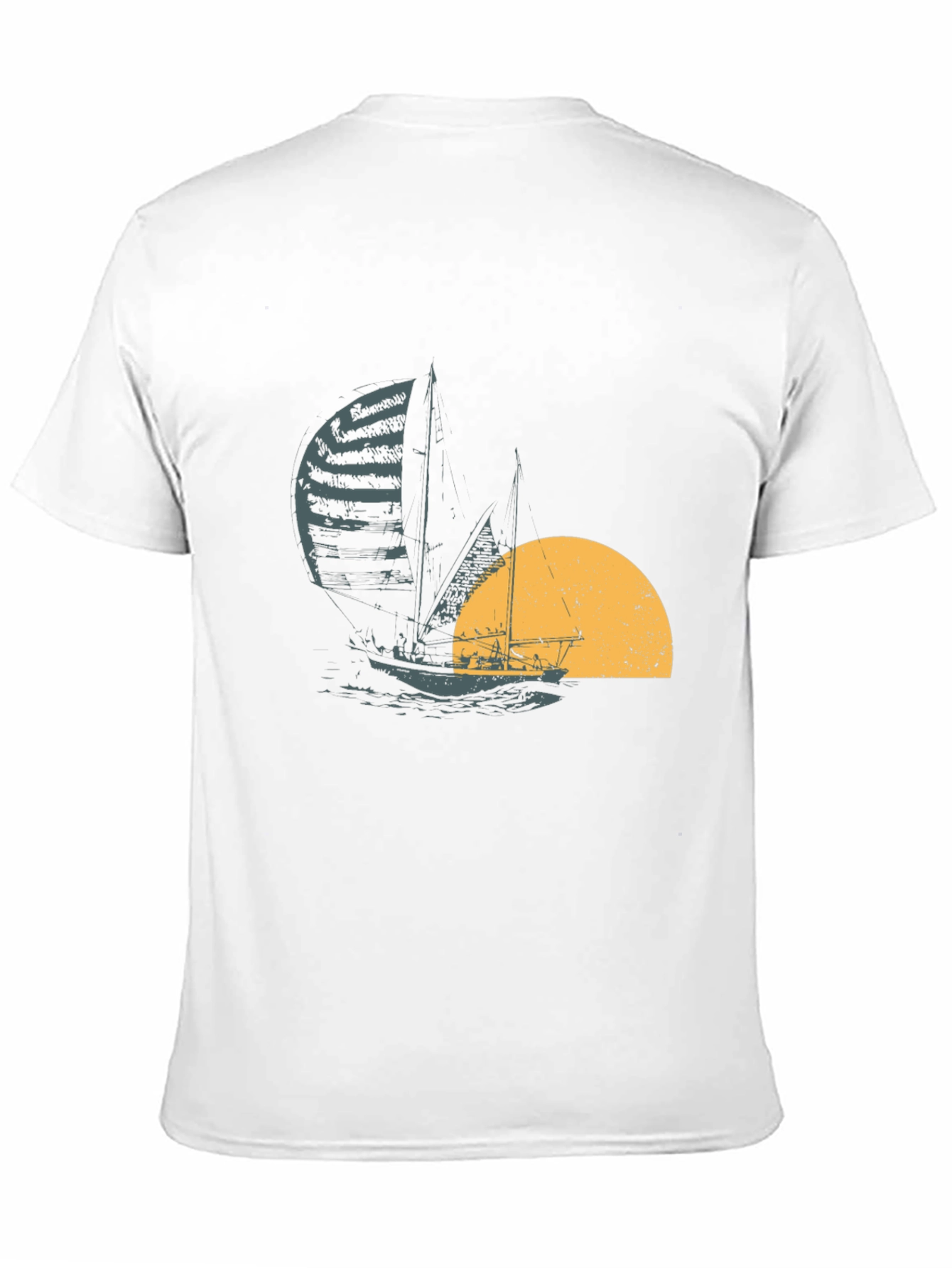 Sailing at Sunset Black T-Shirt
