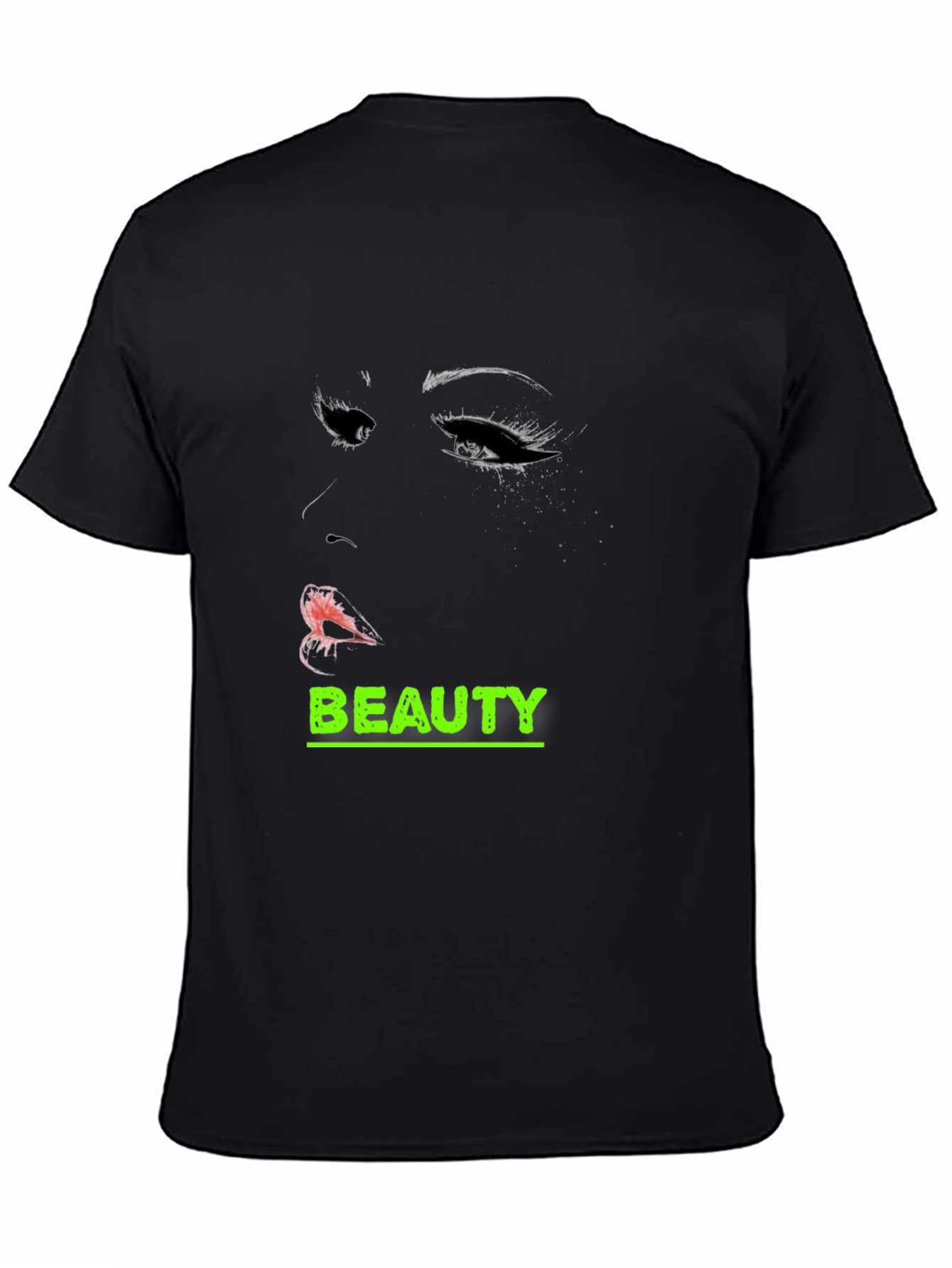 Beauty Graphic Tee - Stylish Black T-Shirt