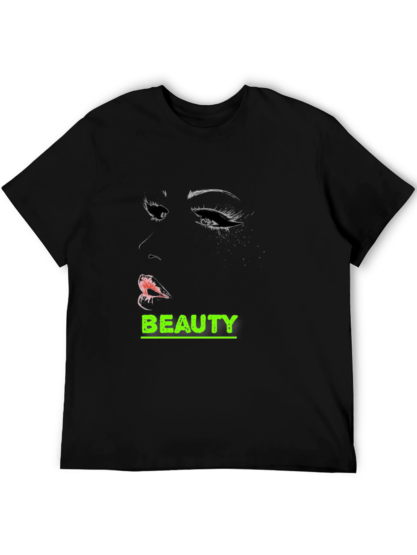 Beauty Graphic Tee - Stylish Black T-Shirt
