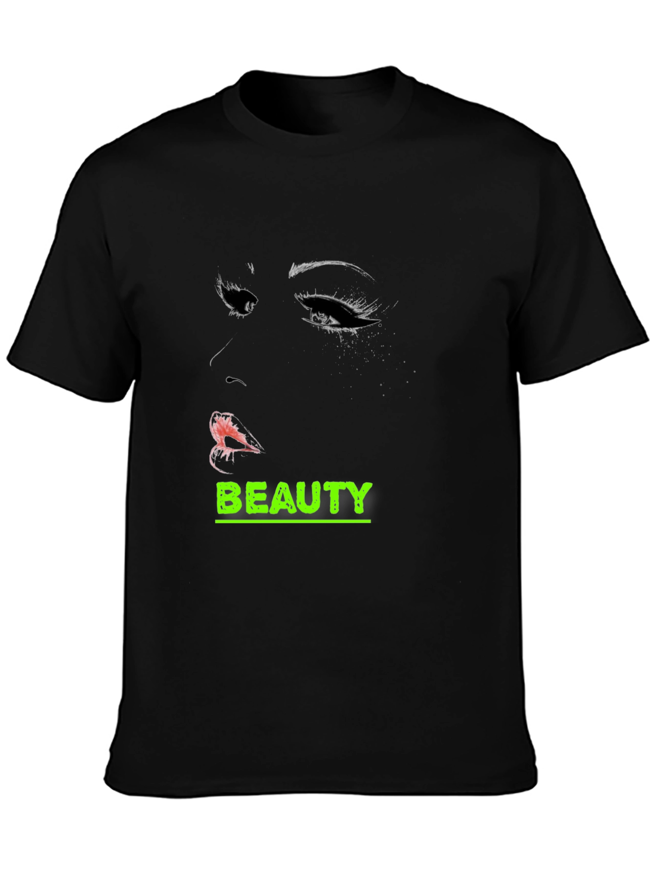 Beauty Graphic Tee - Stylish Black T-Shirt