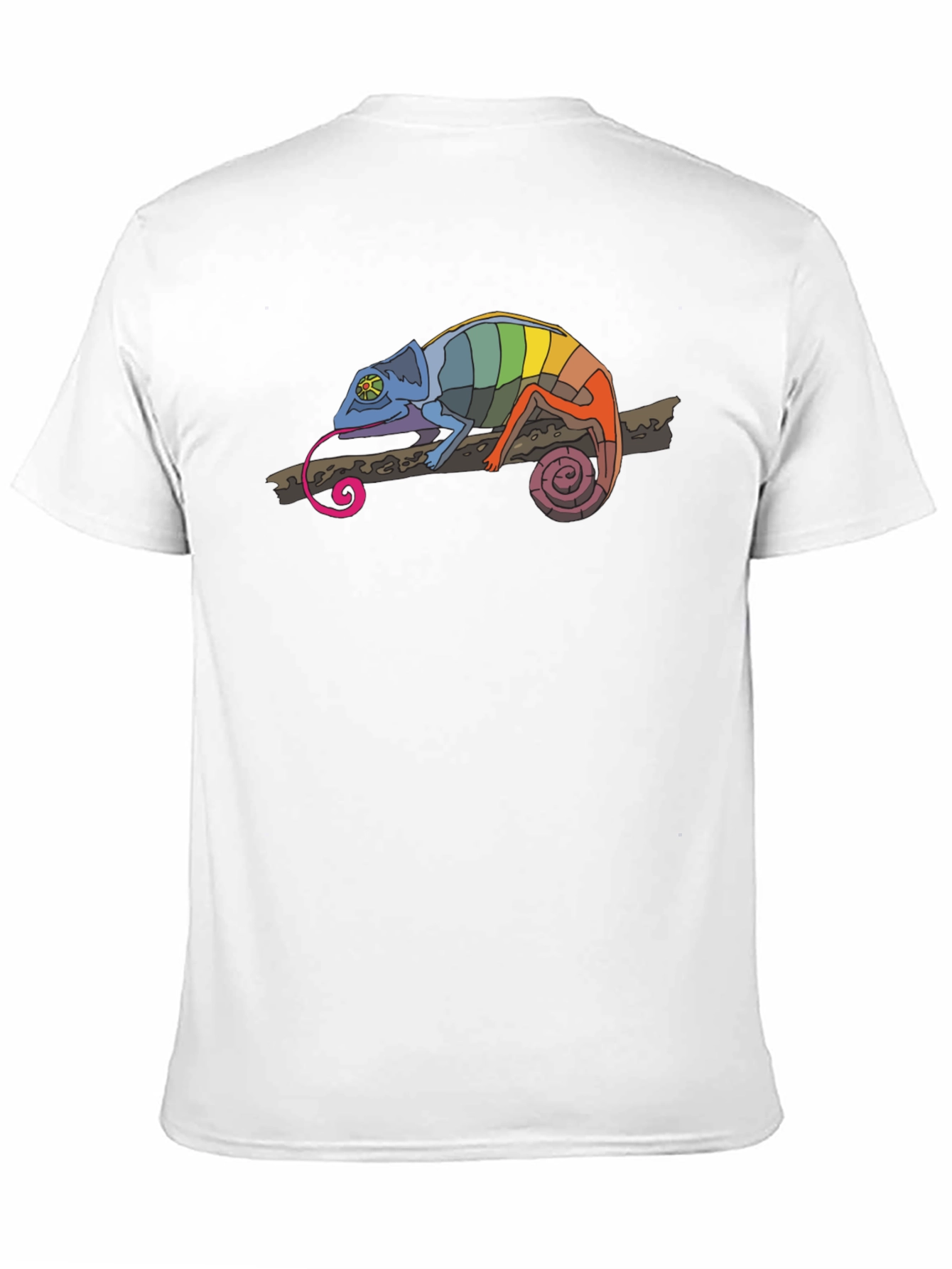 Rainbow Chameleon Black T-Shirt