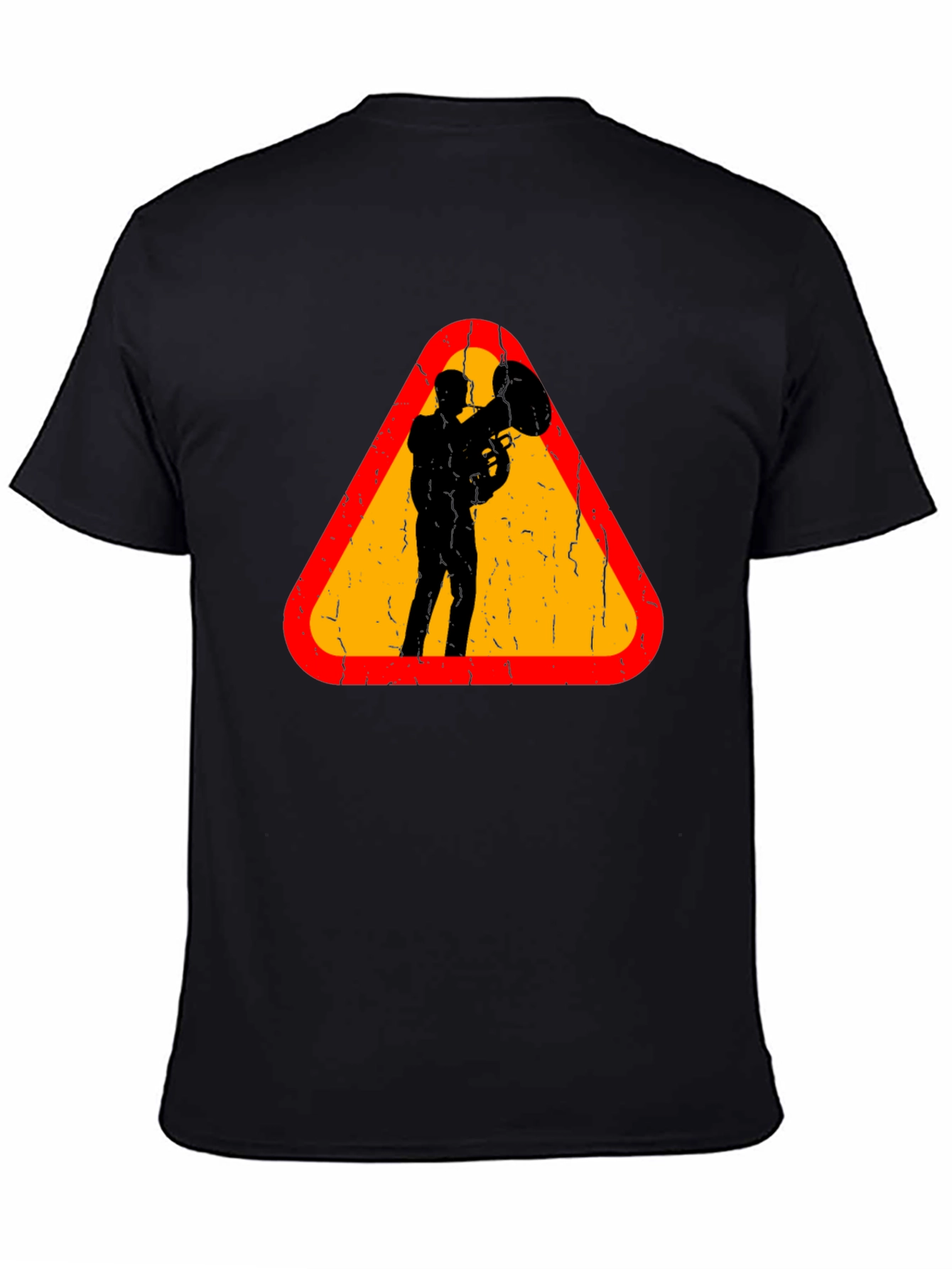 Tuba Player Graphic Tee - Musician Triangle Design