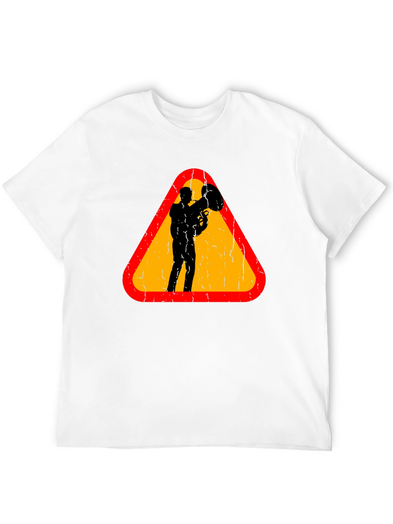 Tuba Player Graphic Tee - Musician Triangle Design
