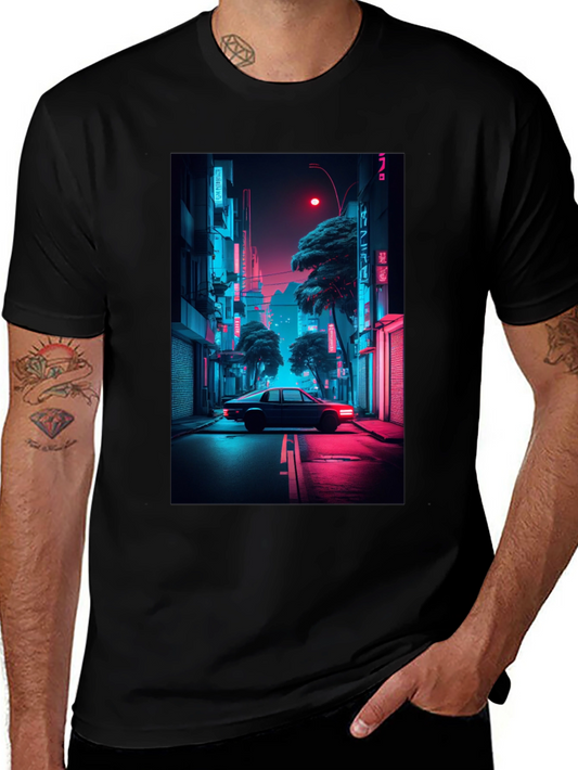Neon City Car T-Shirt