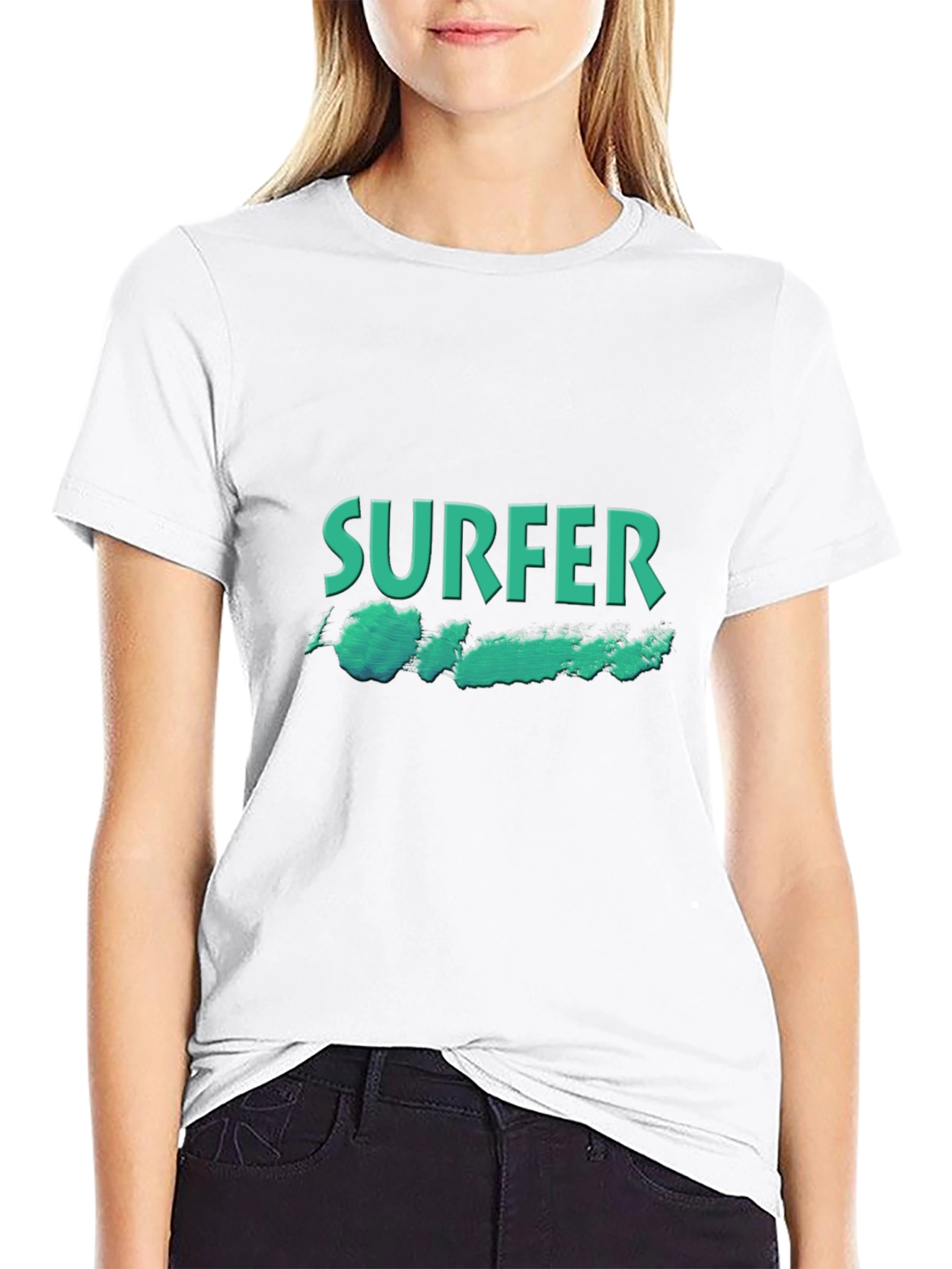 Surfer Graphic Black T-Shirt