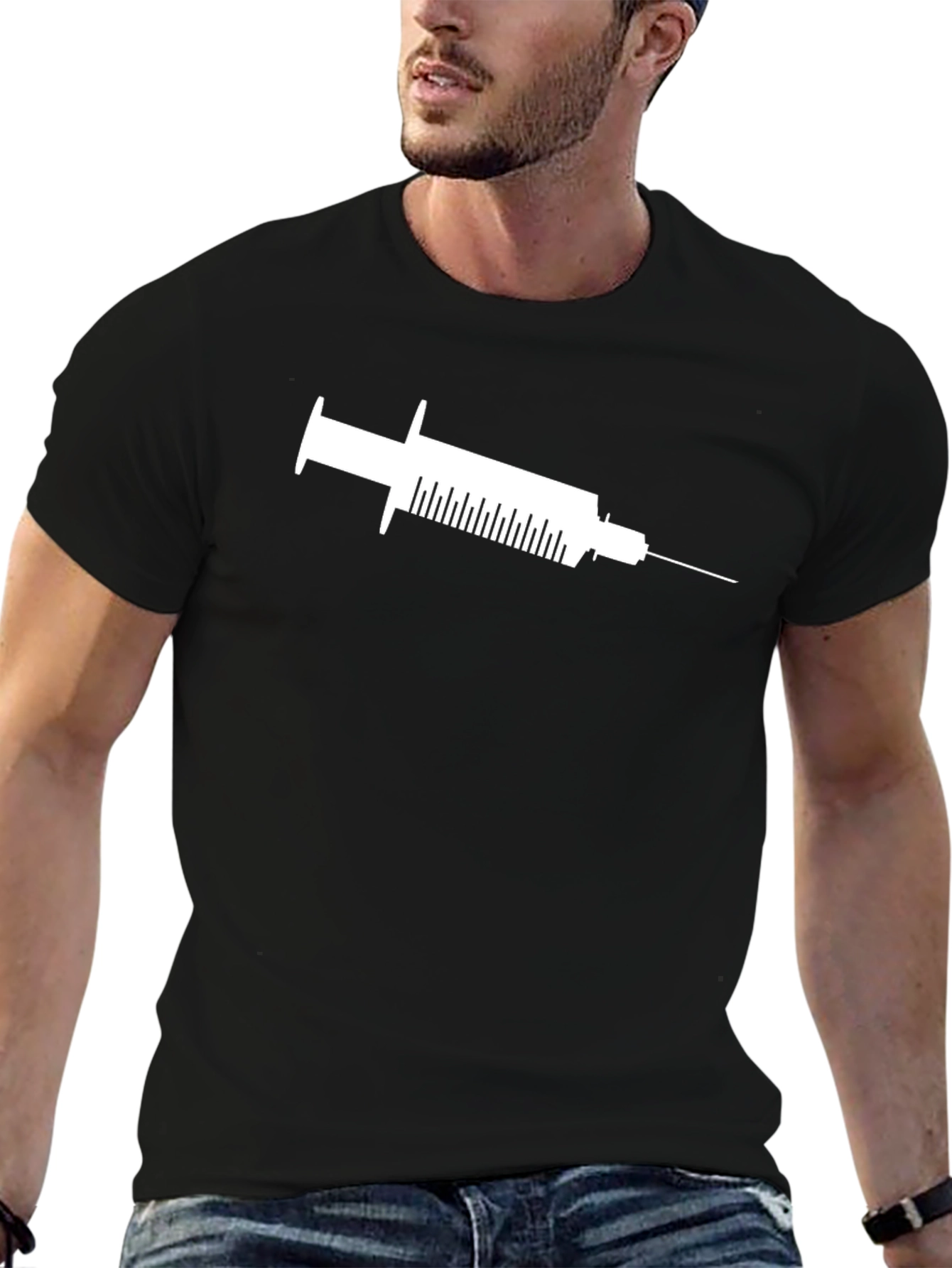 Syringe Graphic Tee - Medical Humor T-Shirt