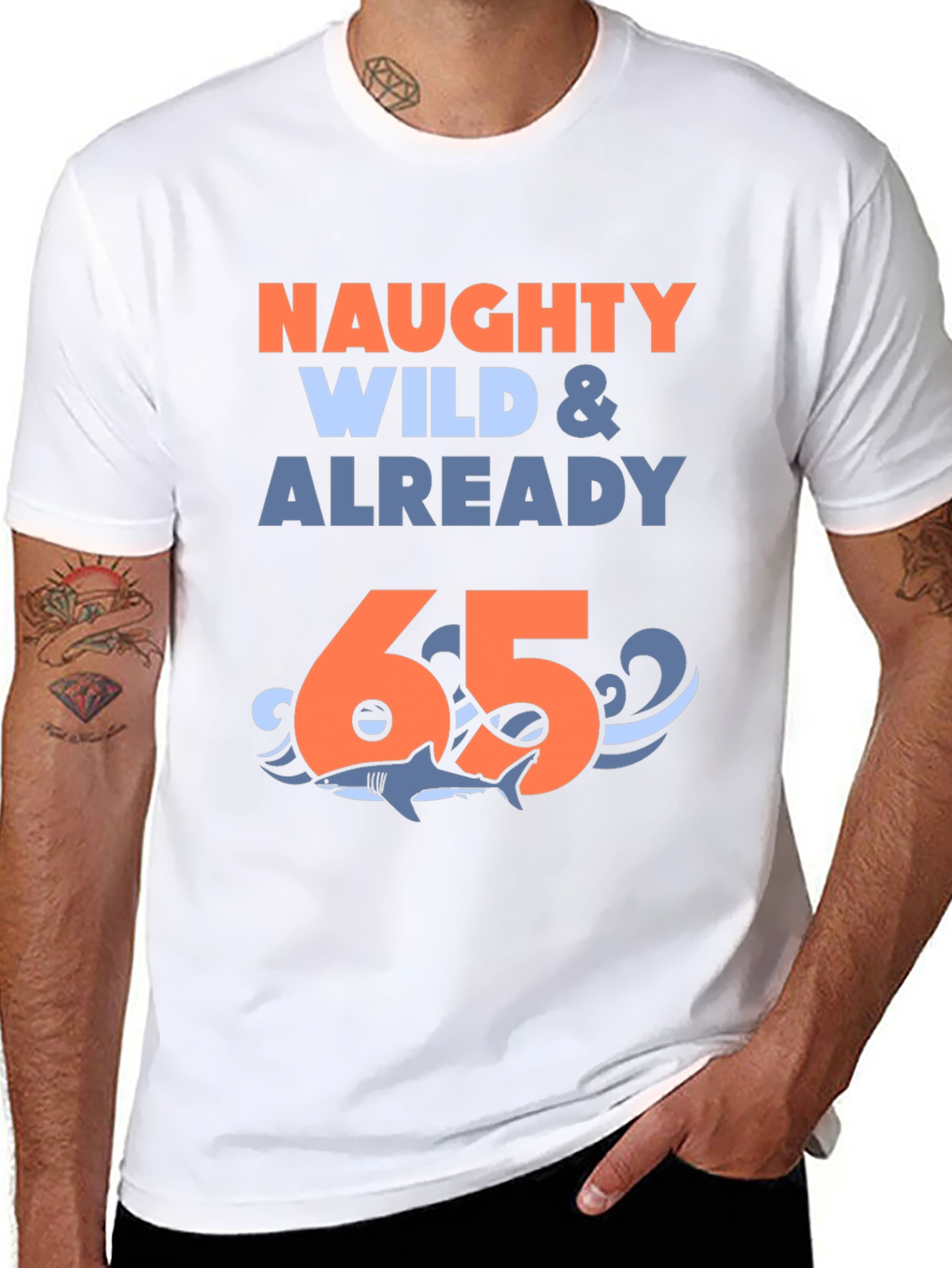 Naughty Wild & Already 65 T-Shirt with Shark