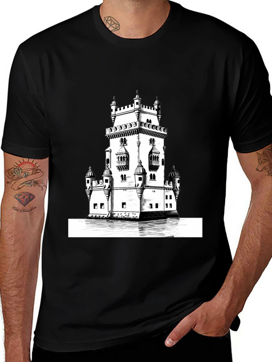 Torre de Belém Mens T-Shirt - Lisbon Landmark Tee